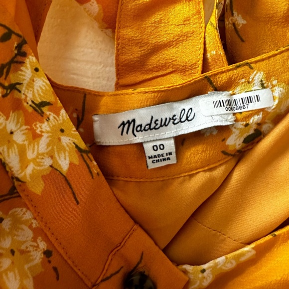 MADEWELL NWOT silk Fleur bow-back dress in butterfly garden!!! - Picture 8 of 11